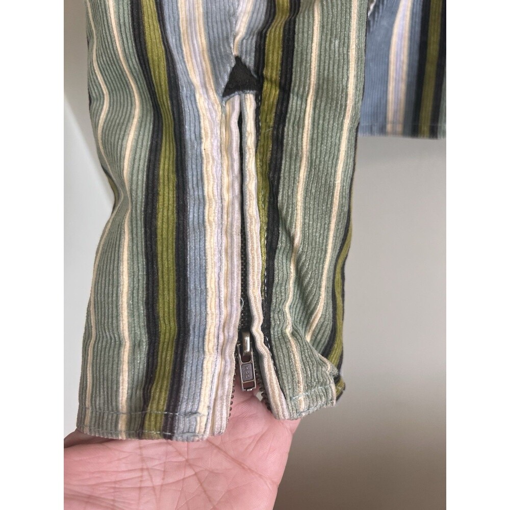 Fossil Women Size M Multicolor Striped Heart Red Lined Blazer Jacket Rare - Picture 4 of 12
